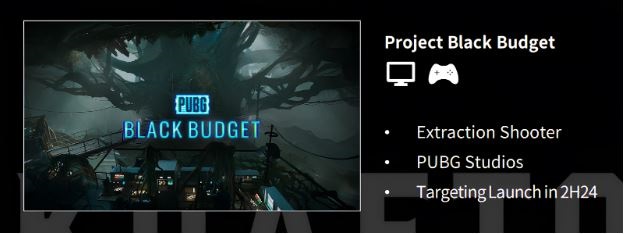 Im Jahr 2024 wird der Publisher Krafton Project Black Budget veröffentlichen, einen Shooter, der im PUBG-Universum spielt. Mehrere andere große Veröffentlichungen sind in der Pipeline, darunter eine neue Ausgabe von Subnautica-2 Im Jahr 2024 wird der Publisher Krafton Project Black Budget veröffentlichen, einen Shooter, der im PUBG-Universum spielt. Mehrere andere große Veröffentlichungen sind in der Pipeline, darunter eine neue Ausgabe von Subnautica-2