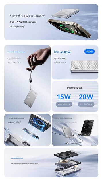 Hauptmerkmale der kabellosen RedMagic 5000 mAh Powerbank