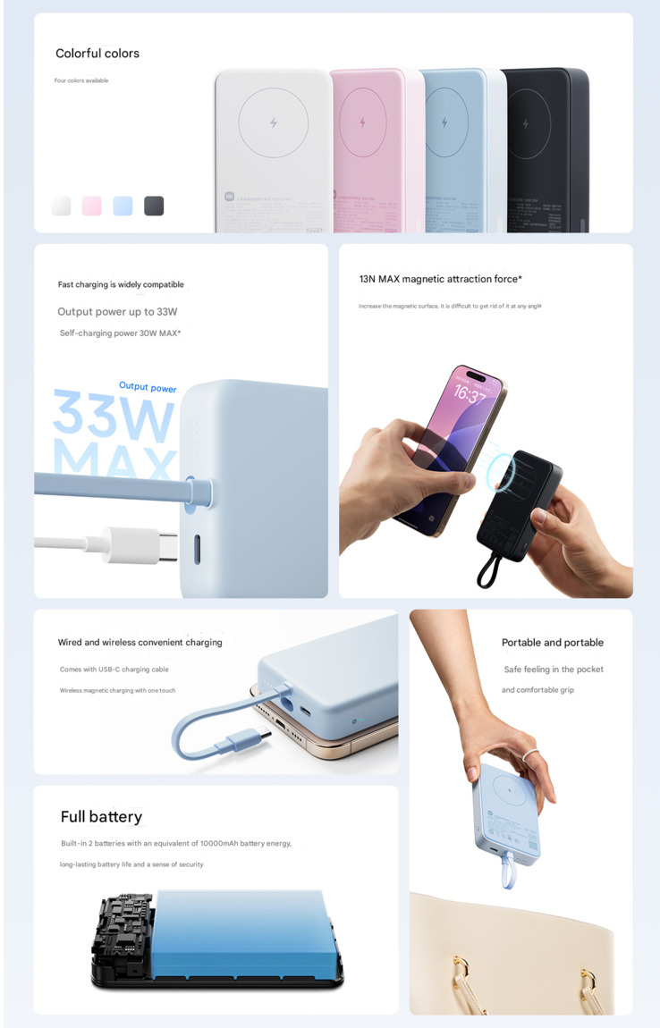 Xiaomi 10000 Magnetic Wireless Power Bank Xiaomi 10000 Magnetic Wireless Power Bank