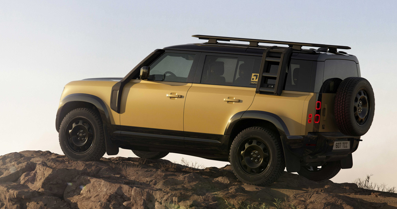Defender Trophy Edition mit schwarzen Felgen Defender Trophy Edition mit schwarzen Felgen