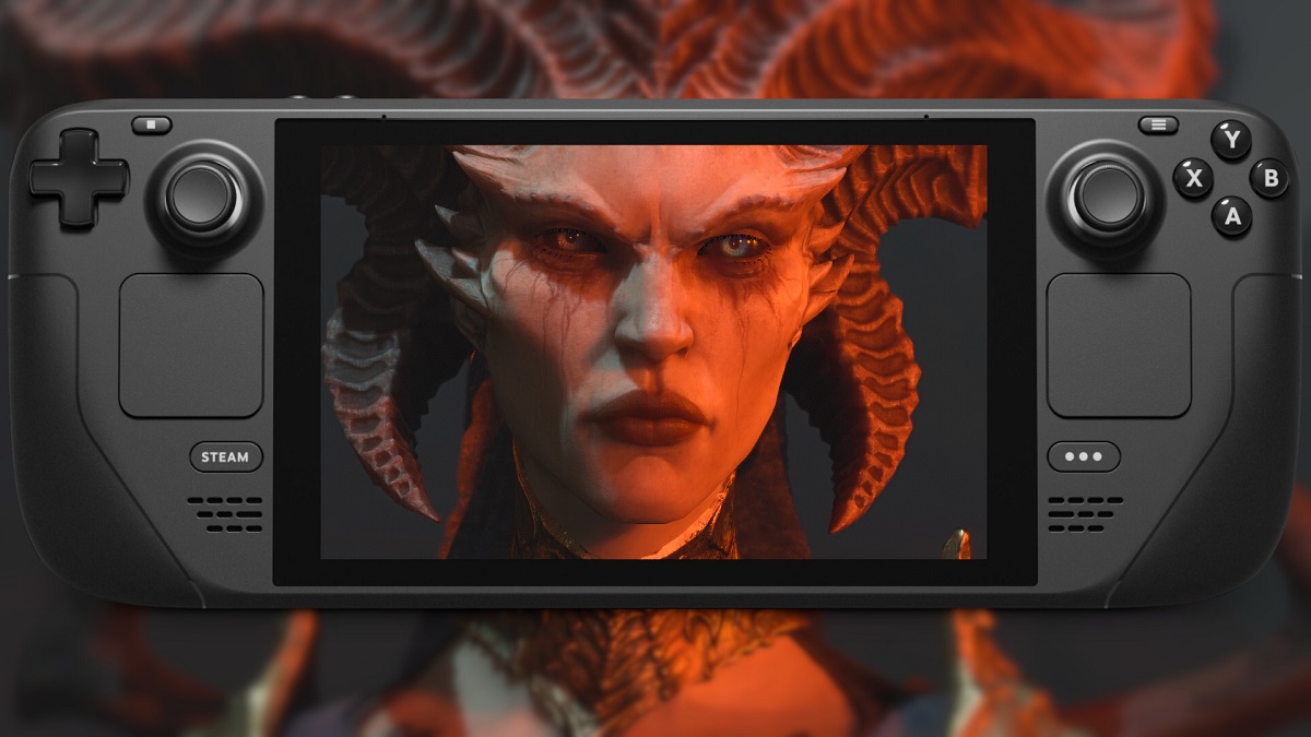 Die Hölle in deinen Händen: Diablo IV wird für die Handheld-Konsole Steam Deck erhältlich sein. Das Spiel wurde getestet und ist vollständig kompatibel mit dem Gerät von Valve Die Hölle in deinen Händen: Diablo IV wird für die Handheld-Konsole Steam Deck erhältlich sein. Das Spiel wurde getestet und ist vollständig kompatibel mit dem Gerät von Valve