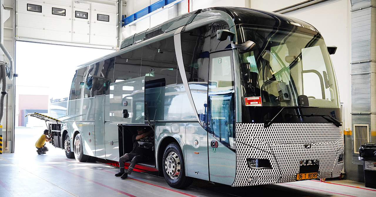Designskizze des Elektrobusses MAN Lion's Coach E Designskizze des Elektrobusses MAN Lion's Coach E