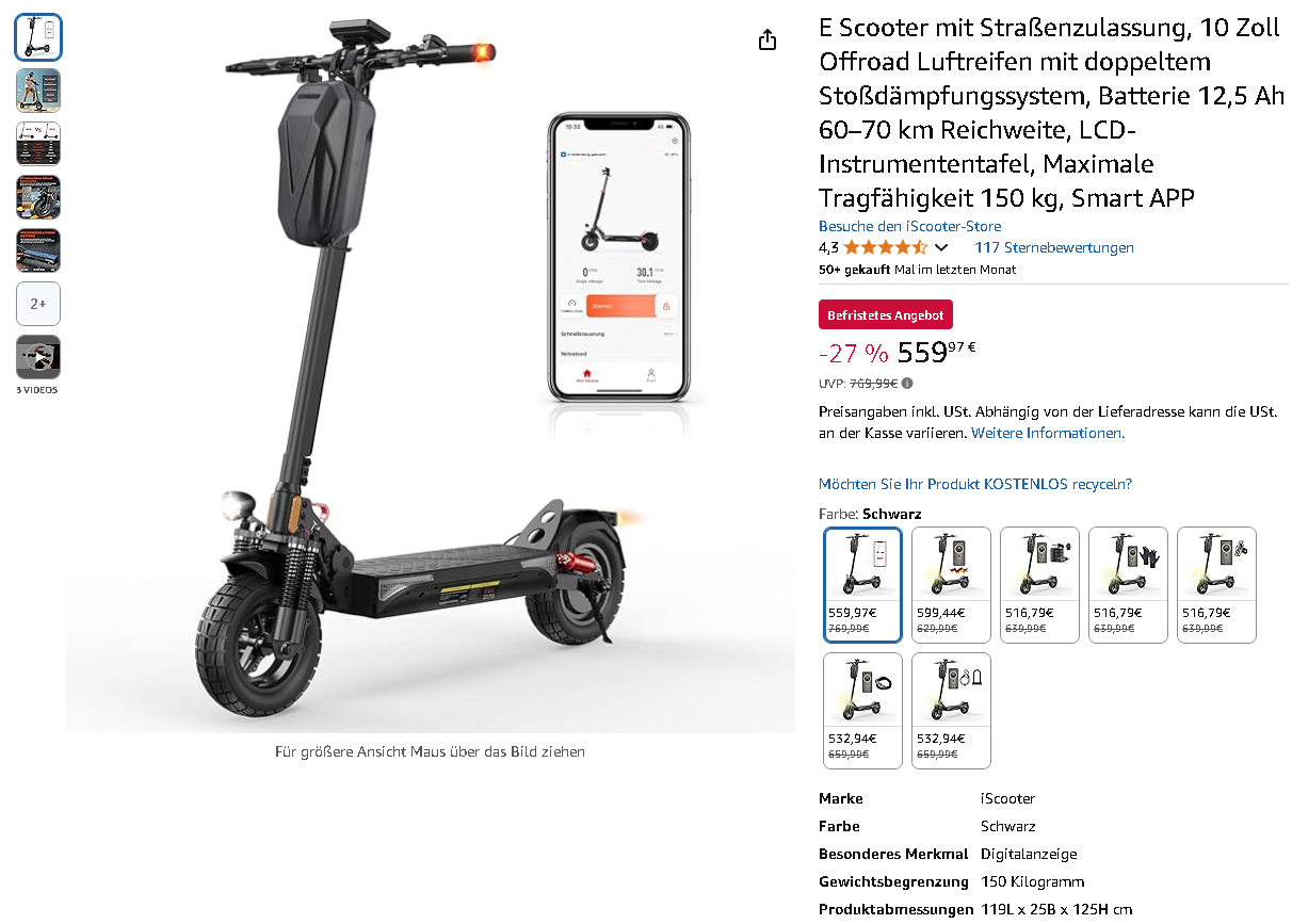 Markei T4 Offroad-Elektroroller