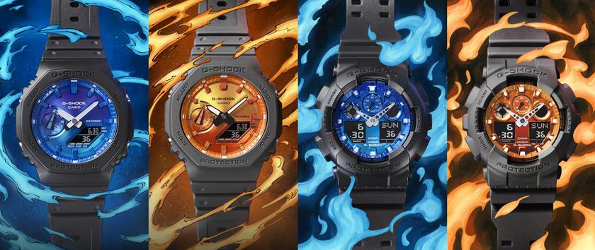G-Shock Flame Inside Uhr mit blauem Farbverlauf G-Shock Flame Inside Uhr mit blauem Farbverlauf
