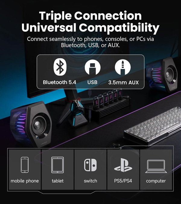 Edifier G2000 Pro RGB Lautsprecherbeleuchtung Edifier G2000 Pro RGB Lautsprecherbeleuchtung