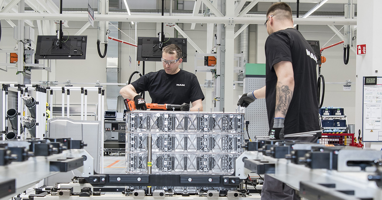 Produktionsstätte für Batteriemodule in Nürnberg, Deutschland Produktionsstätte für Batteriemodule in Nürnberg, Deutschland