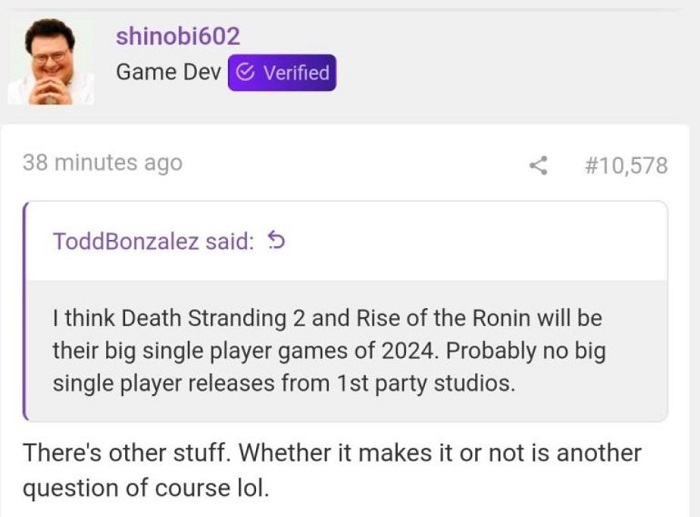 Insider: Death Stranding 2 und Rise of the Ronin werden 2024 veröffentlicht. Sony bereitet einige coole Veröffentlichungen vor, über die noch nicht viel bekannt ist-2 Insider: Death Stranding 2 und Rise of the Ronin werden 2024 veröffentlicht. Sony bereitet einige coole Veröffentlichungen vor, über die noch nicht viel bekannt ist-2
