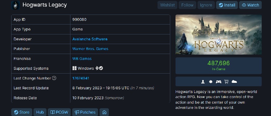 Hogwarts ist überfüllt: Die Zahl der gleichzeitigen Spieler in Hogwarts Legacy nähert sich stetig der 500.000er-Marke, und das, obwohl das Spiel nicht für jeden zugänglich ist!-2 Hogwarts ist überfüllt: Die Zahl der gleichzeitigen Spieler in Hogwarts Legacy nähert sich stetig der 500.000er-Marke, und das, obwohl das Spiel nicht für jeden zugänglich ist!-2