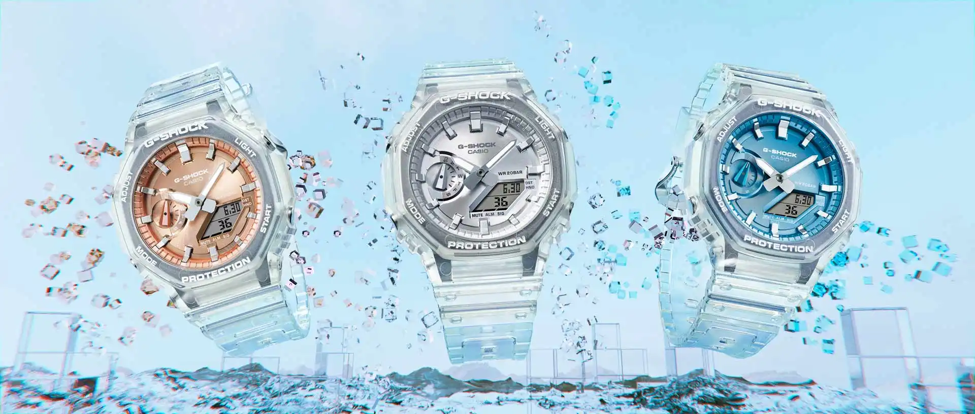 Casio GA-2100BM-7A2 Casio GA-2100BM Uhrenvariante in himmelblauer Farbe