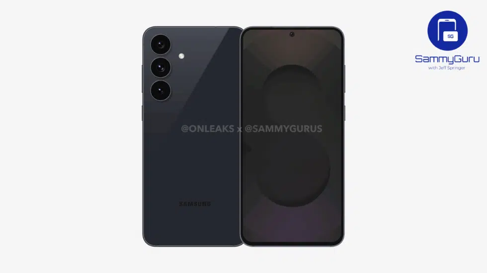 Samsung Galaxy S25 FE Rendering mit Frontansicht Samsung Galaxy S25 FE Rendering mit Frontansicht