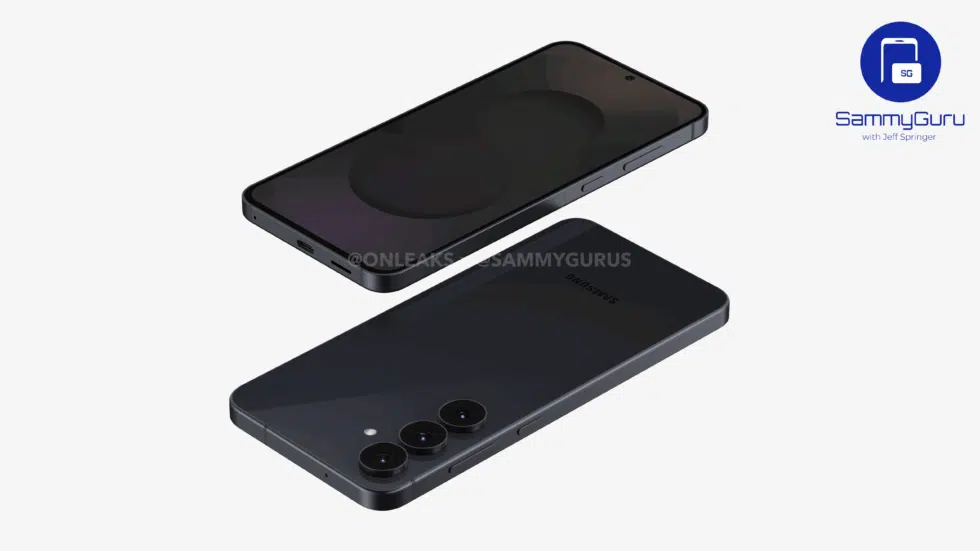 Rendering des Samsung Galaxy S25 FE mit Rückansicht Rendering des Samsung Galaxy S25 FE mit Rückansicht