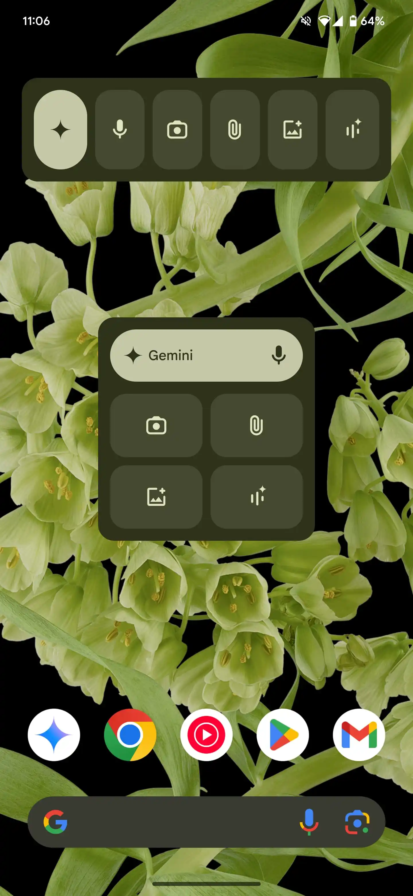 Gemini-Widget für Android, kompakte Größe Gemini-Widget für Android, kompakte Größe