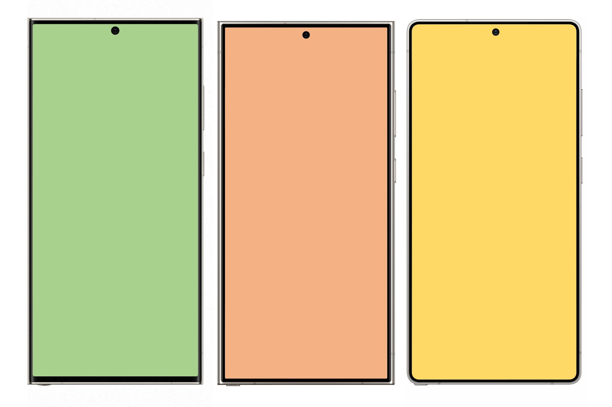 Galaxy S23 Ultra, Galaxy S24 Ultra und Galaxy S25 Ultra Smartphone-Designvergleich