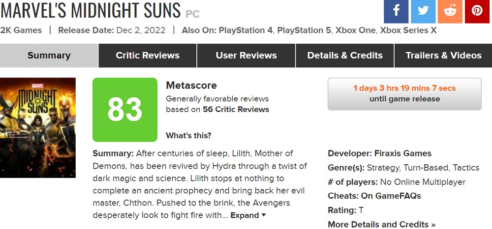 Das Spiel ist ein Erfolg! Kritiker loben Marvel's Midnight Suns, ein Taktikspiel von Firaxis Studios-2 Das Spiel ist ein Erfolg! Kritiker loben Marvel's Midnight Suns, ein Taktikspiel von Firaxis Studios-2