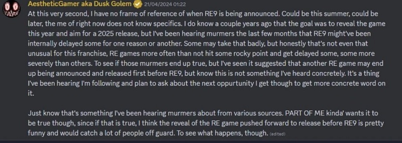 Insider: Resident Evil 9 erscheint vielleicht später als von Capcom geplant, aber die Fans der Serie werden nicht ohne neue Spiele dastehen-2