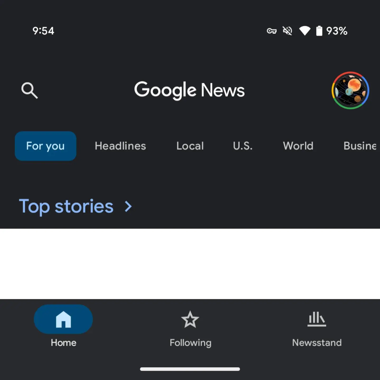 Neugestaltung der Fußzeile von Google News - Bild 1
