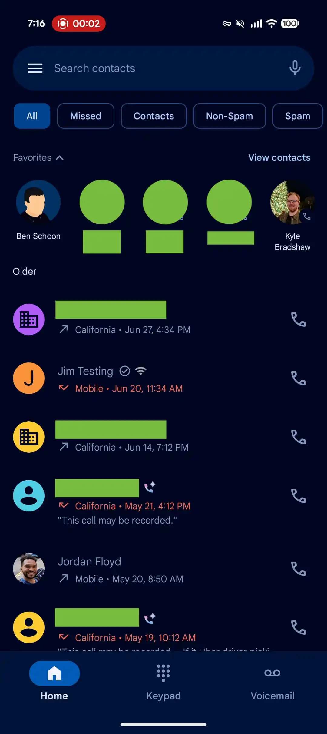 Neues Design des Startbildschirms von Google Phone Neues Design des Startbildschirms von Google Phone