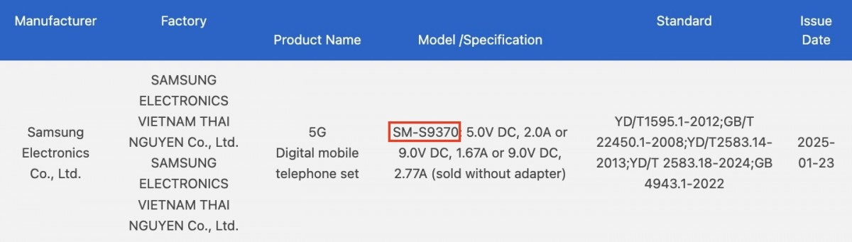 Daten zur Ladegeschwindigkeit des kommenden Galaxy S25 Edge
