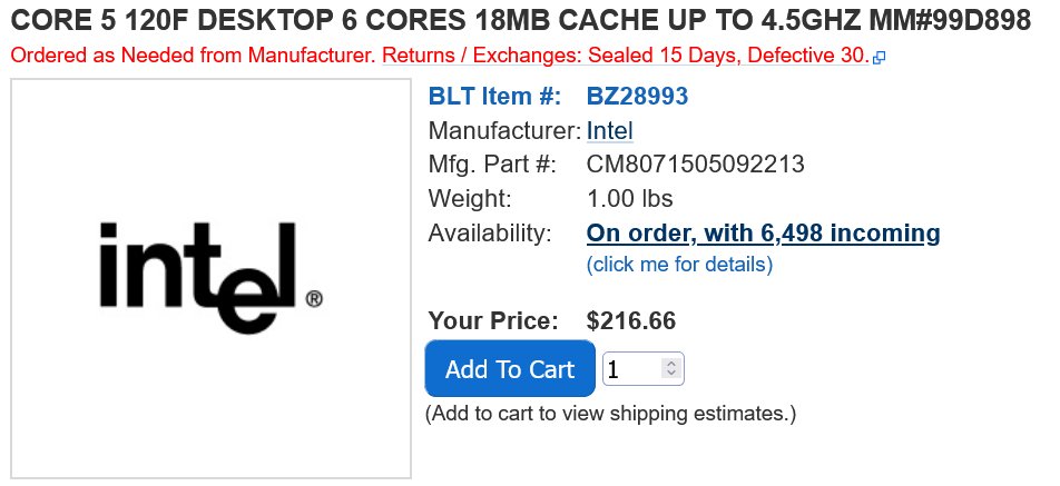 Intel Core 5 120 und 120F Prozessoren im Bild Intel Core 5 120 und 120F Prozessoren im Bild