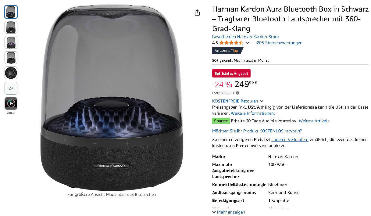 Harman Kardon Aura Studio 4 Lautsprecher
