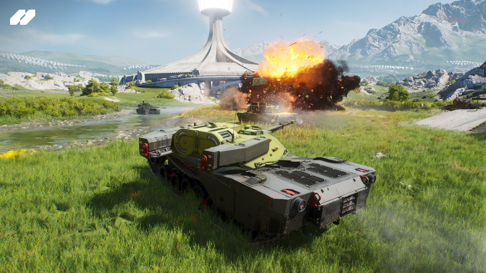Screenshot aus dem Spiel World of Tanks: HEAT ohne die Benutzeroberfläche