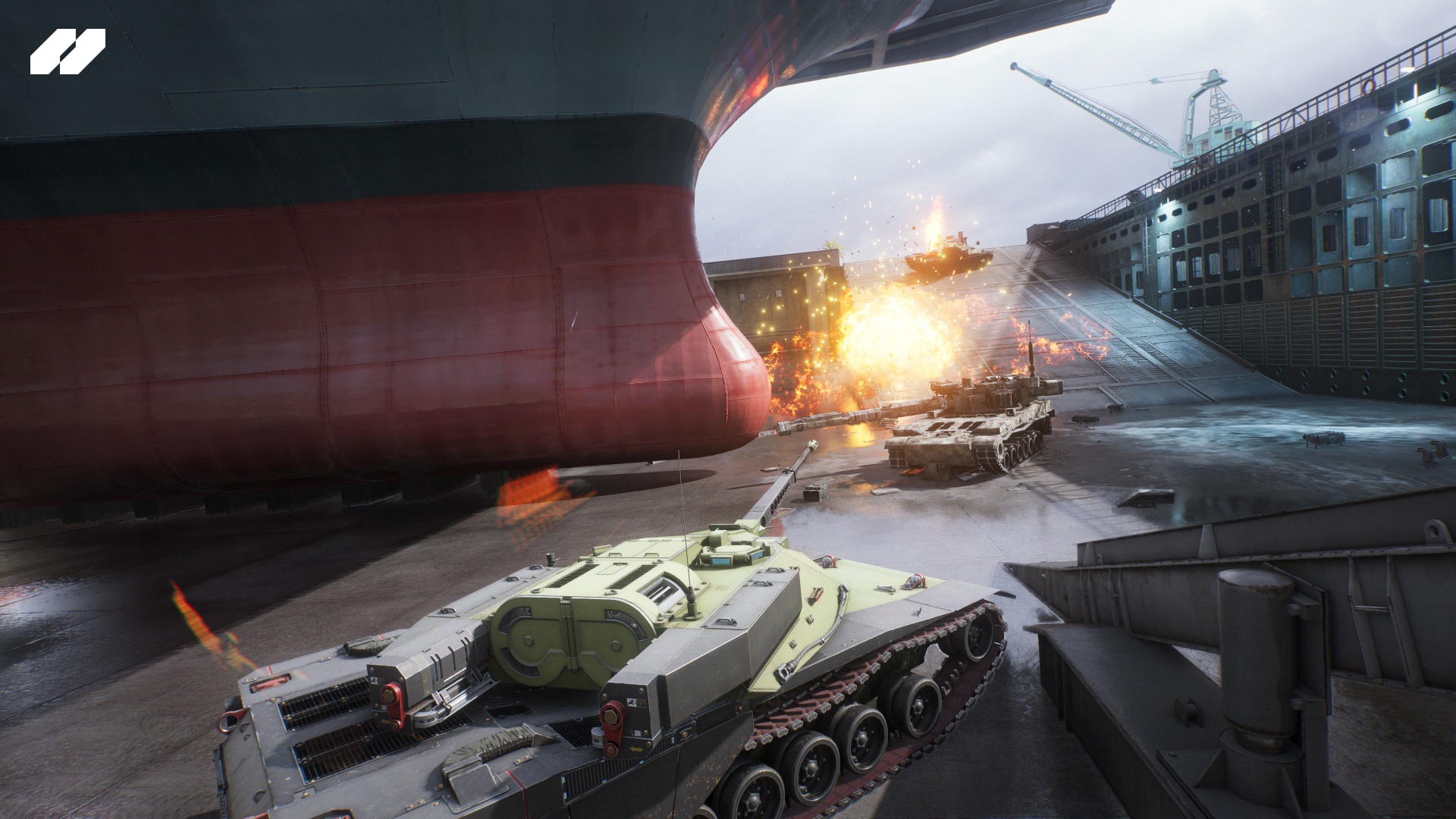 Screenshot aus dem Spiel World of Tanks: HEAT ohne die Benutzeroberfläche