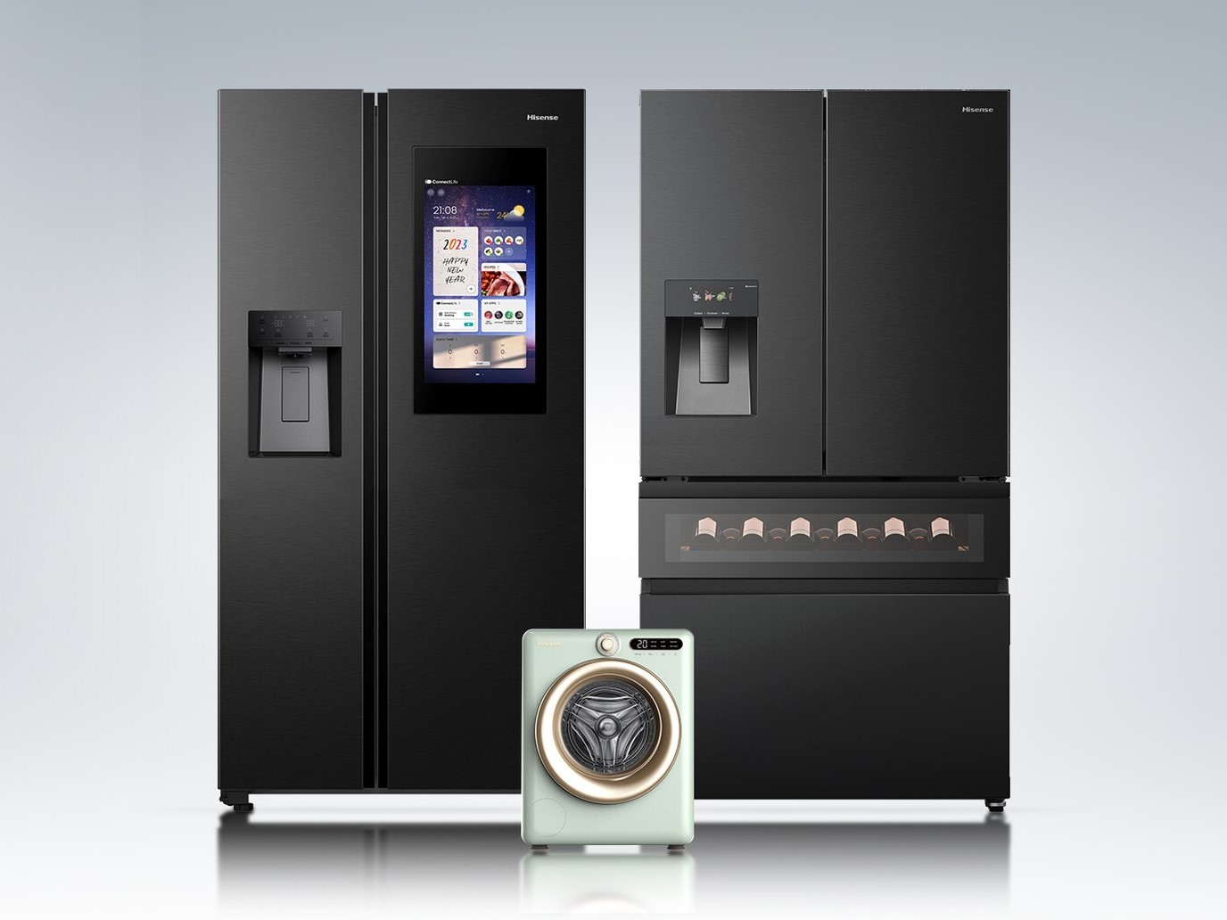 Hisense Jumbo Side-by-Side Hisense Jumbo Side-by-Side-Kühlschrank mit Dish Designer-Funktion