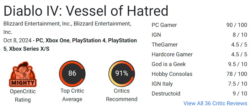 Ein guter Grund, zu Diablo IV zurückzukehren: Kritiker loben die Erweiterung Vessel of Hatred, sind aber über den Preis verärgert-3 Ein guter Grund, zu Diablo IV zurückzukehren: Kritiker loben die Erweiterung Vessel of Hatred, sind aber über den Preis verärgert-3