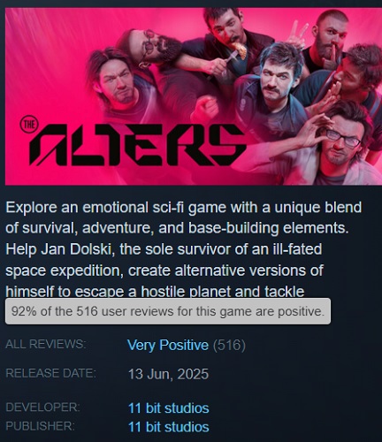 Screenshot des Spiels The Alters Screenshot des Spiels The Alters