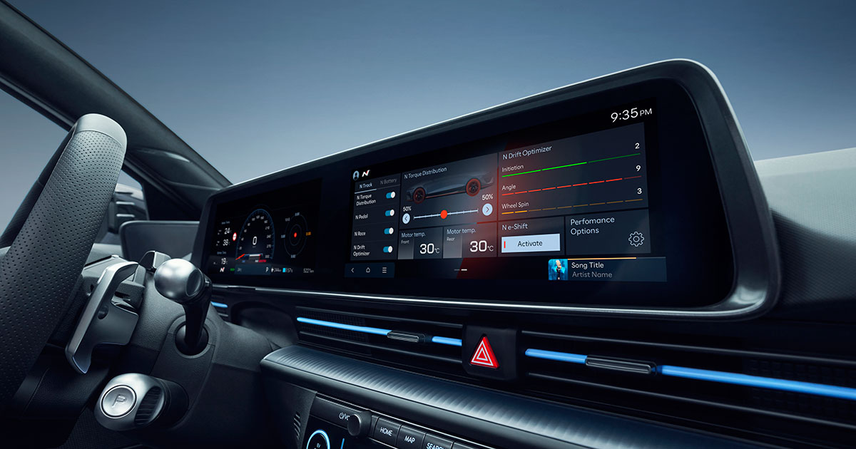 Innenraum des Hyundai Ioniq 6 N Innenraum des Hyundai Ioniq 6 N