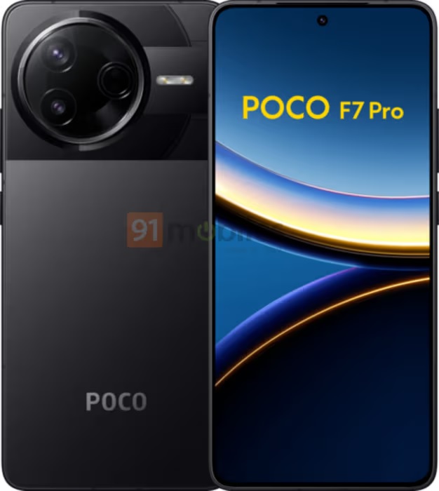 Poco F7 Pro in silberner Farbe Poco F7 Pro in silberner Farbe