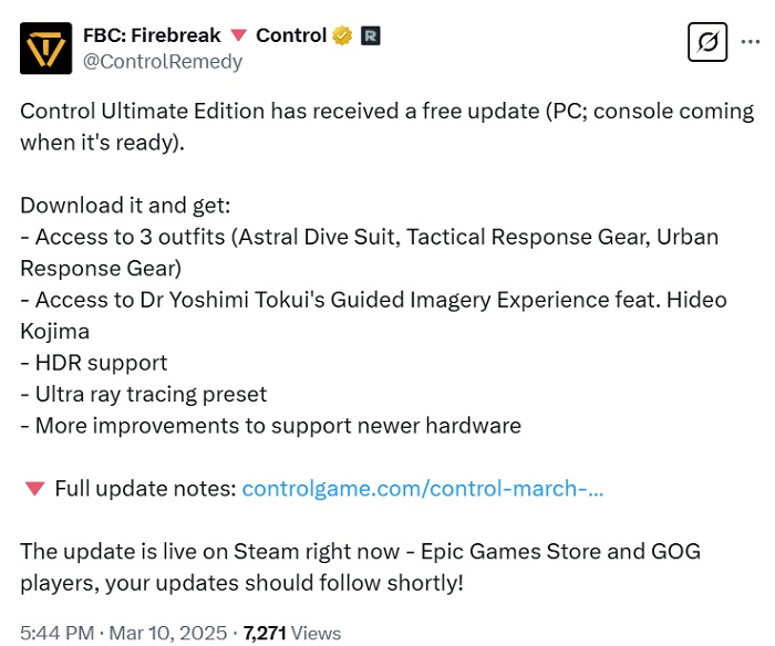 Steuerungsupdate für die Ultimate Edition Steuerungsupdate für die Ultimate Edition
