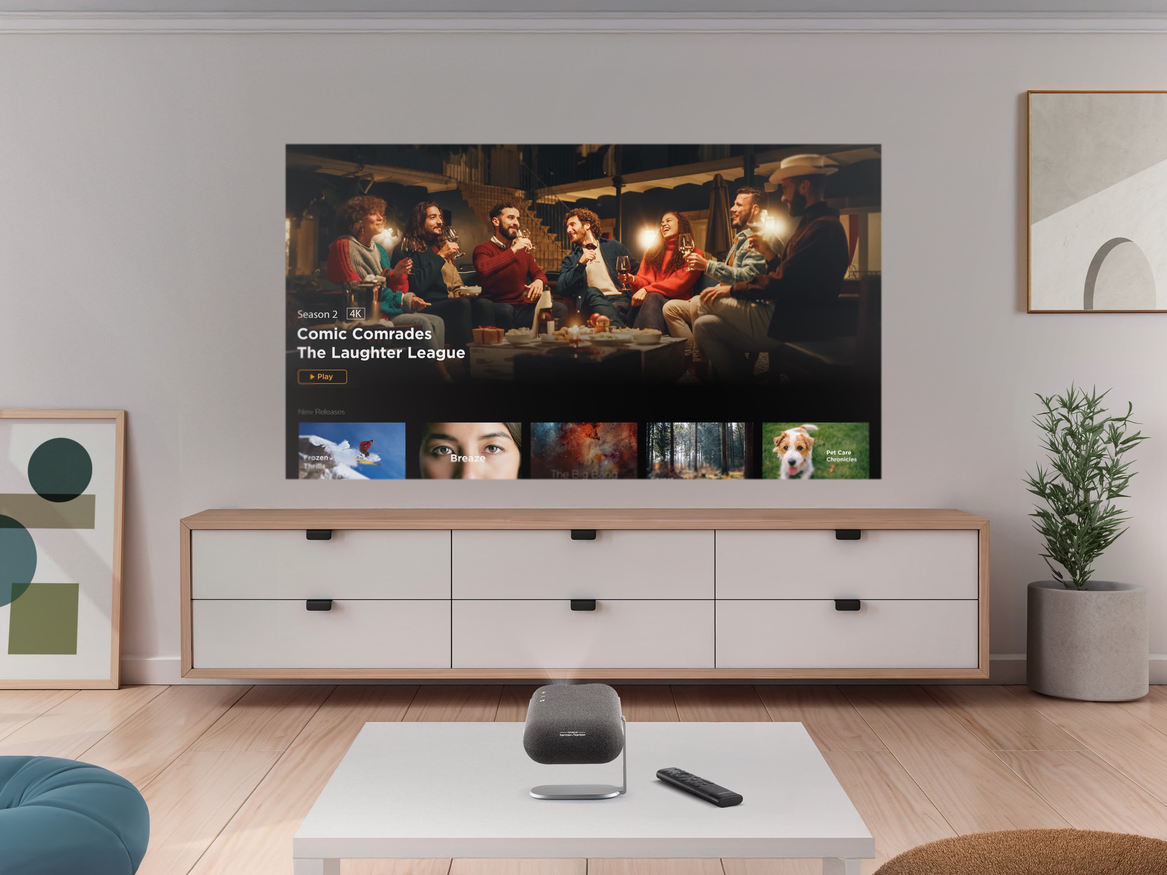 Szene mit ViewSonic M1 Max-Projektor Szene mit ViewSonic M1 Max-Projektor