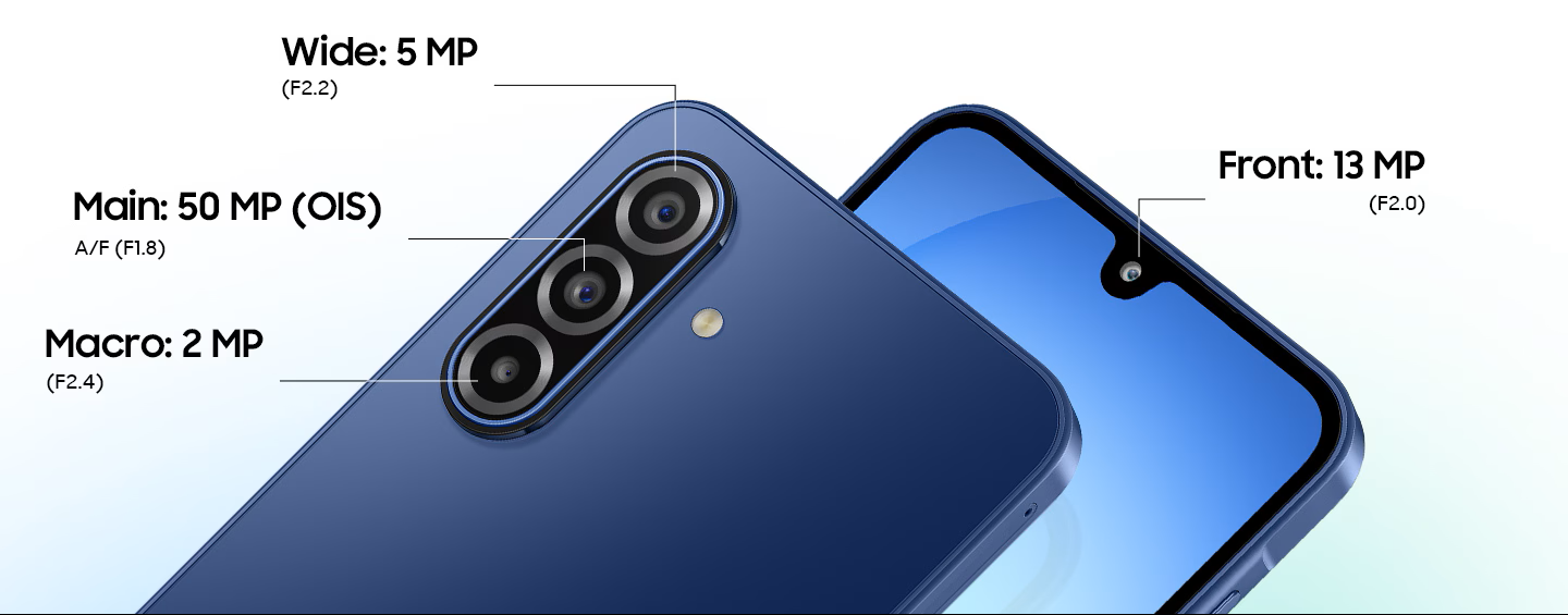 Samsung Galaxy F17 5G Smartphone in lila Farbe