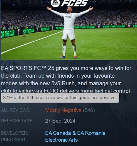 Die Stars des Weltfußballs im EA Sports FC 25 Release-Trailer - aber wird er das Spiel retten? Erste Spielerkritiken zum neuen Simulator fallen deutlich negativ aus-2 Die Stars des Weltfußballs im EA Sports FC 25 Release-Trailer - aber wird er das Spiel retten? Erste Spielerkritiken zum neuen Simulator fallen deutlich negativ aus-2