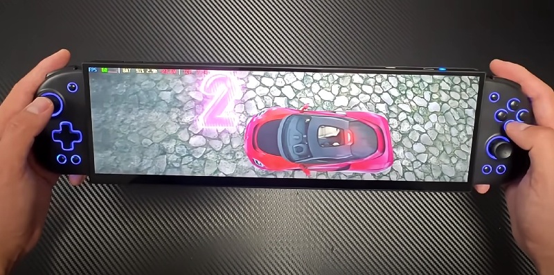Tragbare Konsole mit ultraweitem Bildschirm Tragbare Konsole mit ultraweitem Bildschirm