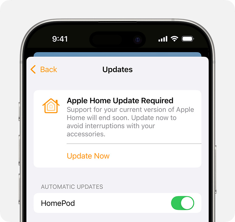 Aktualisieren Sie die Home-App Aktualisieren Sie die Home-App