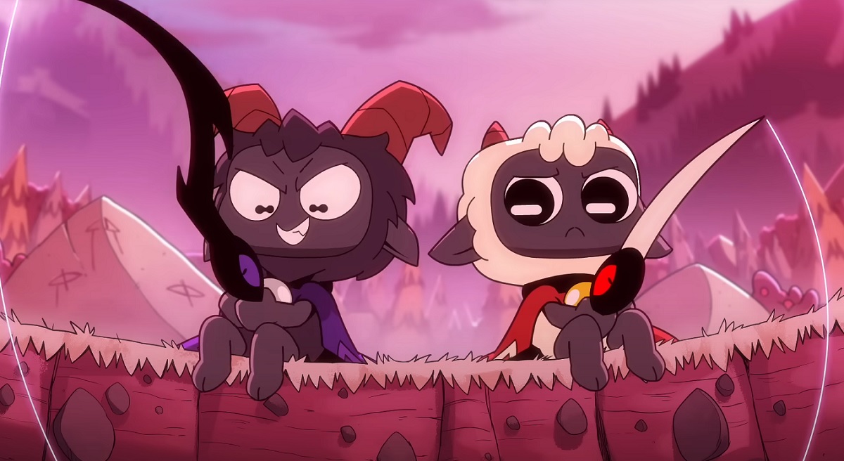 Infernal Sheep und Hell Goat auf einem Angelausflug - die Entwickler von Cult of the Lamb erinnerten die Spieler kreativ an das Erscheinen des Koop-Modus im Spiel Infernal Sheep und Hell Goat auf einem Angelausflug - die Entwickler von Cult of the Lamb erinnerten die Spieler kreativ an das Erscheinen des Koop-Modus im Spiel