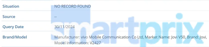 Jovi V50 Smartphone, Modell V2427 Jovi V50 Smartphone, Modell V2427