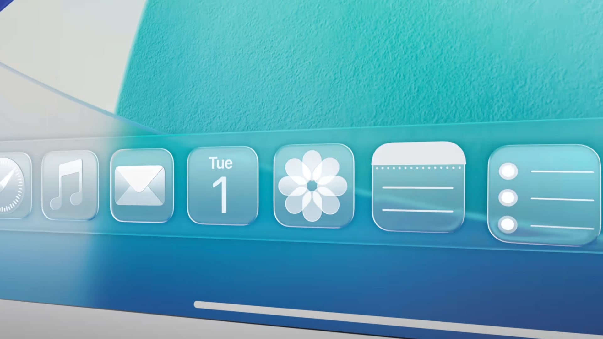 Liquid Glass in der Benutzeroberfläche von Apple Einheitliches Design von Liquid Glass