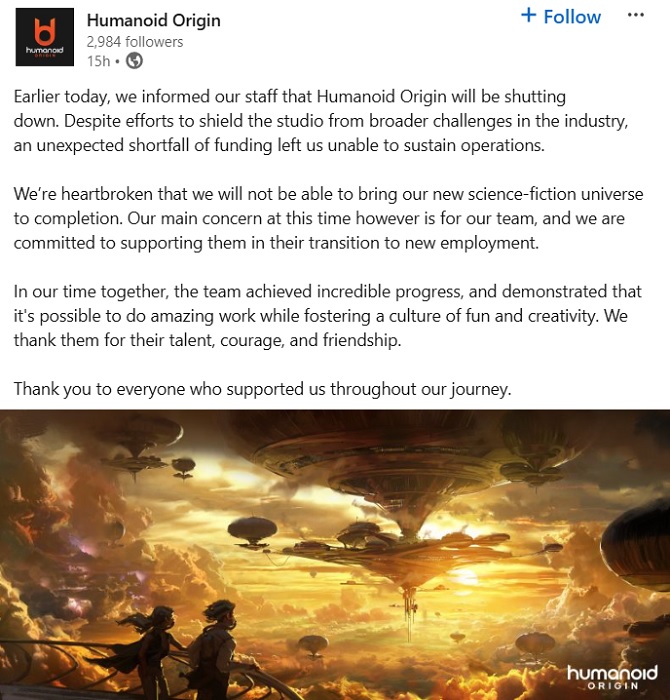 Neues Spiel von Mass Effect-Schöpfer abgesagt - BioWare-Veteran Casey Hudson hat sein Studio Humanoid Origin geschlossen-2 Neues Spiel von Mass Effect-Schöpfer abgesagt - BioWare-Veteran Casey Hudson hat sein Studio Humanoid Origin geschlossen-2