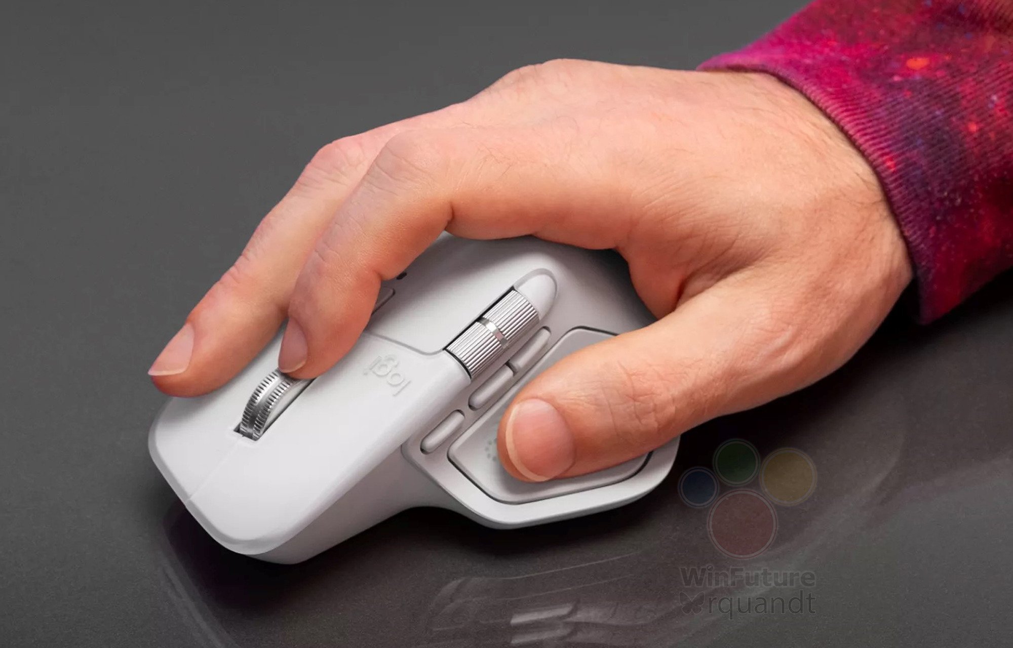 Seitenansicht der Logitech MX Master 4 Seitenansicht der Logitech MX Master 4