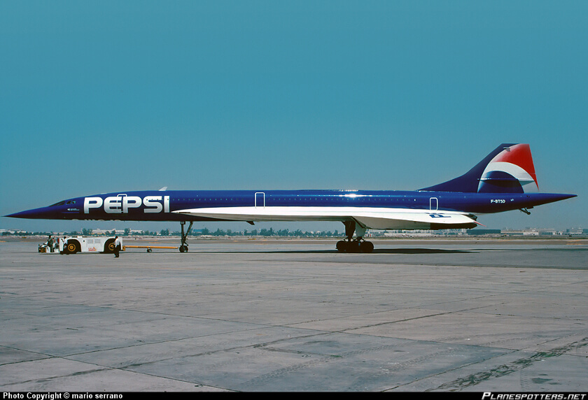 Die Pepsi-Werbung in der Concorde Die Pepsi-Werbung in der Concorde