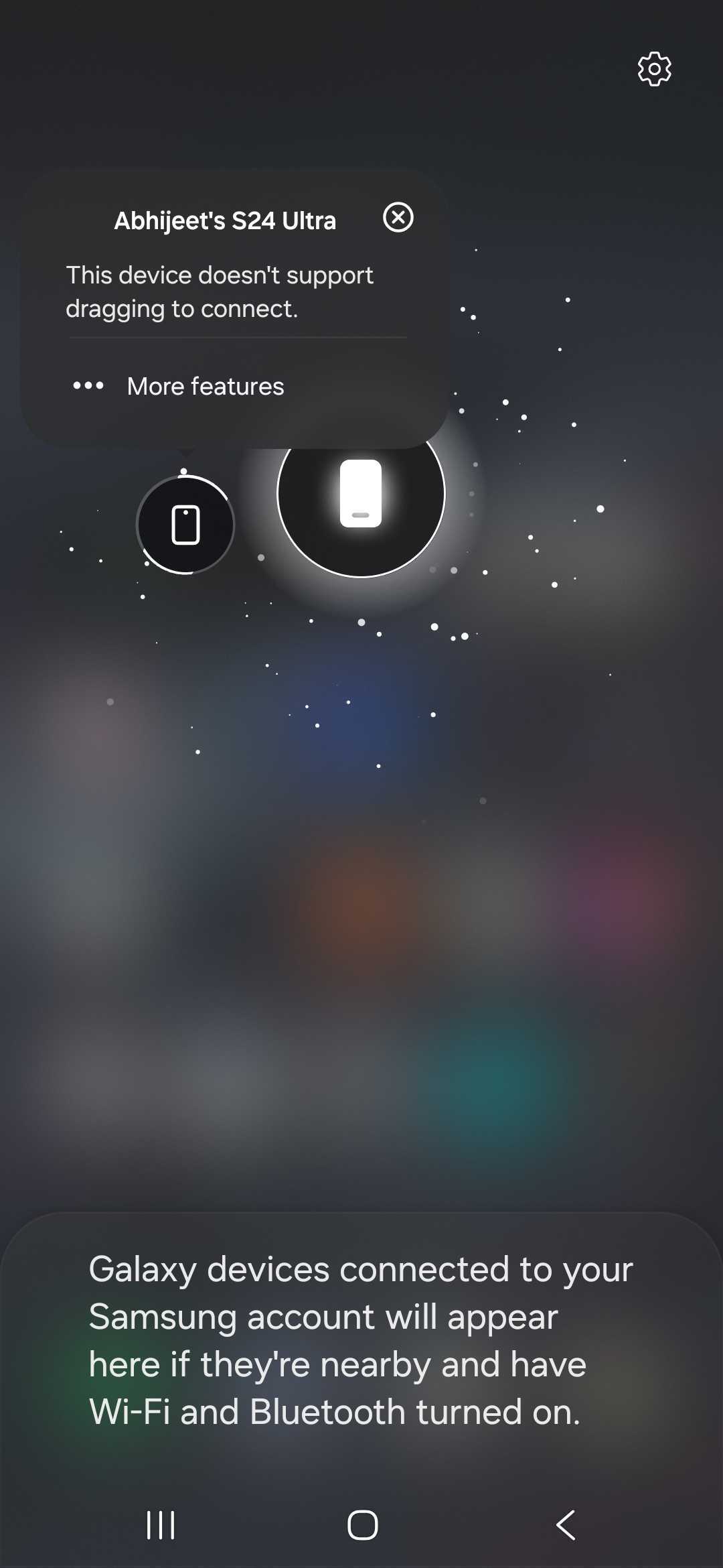 Geräteschnittstelle auf dem Galaxy S25 Geräteschnittstelle auf dem Galaxy S25