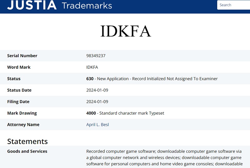 Bethesda hat die Marke IDKFA registriert: wahrscheinlich unter diesem Namen versteckt sich ein neuer Teil von DOOM-2 Bethesda hat die Marke IDKFA registriert: wahrscheinlich unter diesem Namen versteckt sich ein neuer Teil von DOOM-2