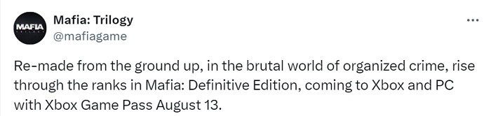 Es ist offiziell: Mafia: Definitive Edition wird Mitte August im Xbox Game Pass erhältlich sein.-2 Es ist offiziell: Mafia: Definitive Edition wird Mitte August im Xbox Game Pass erhältlich sein.-2