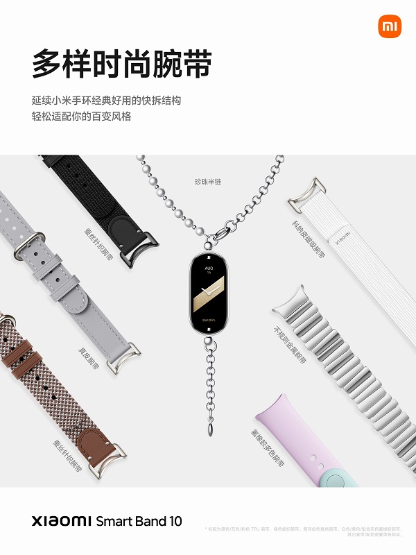 Verschiedene Farboptionen für Mi Band 10 Verschiedene Farboptionen für Mi Band 10
