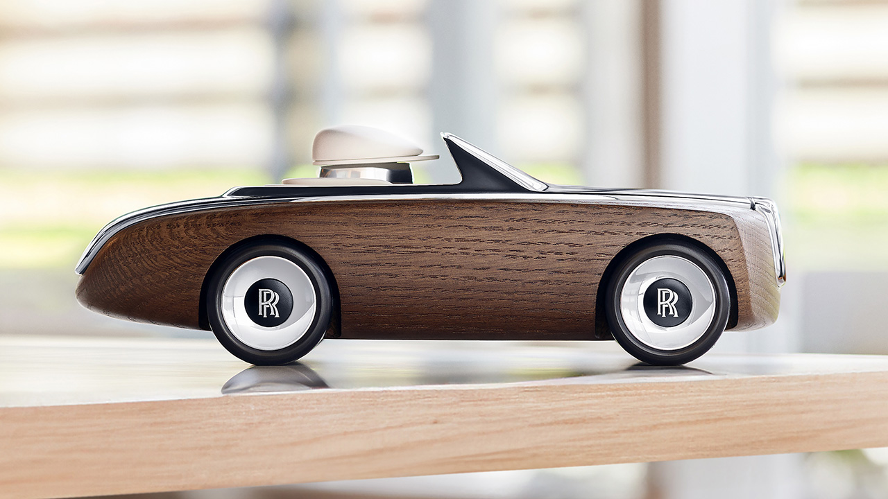 Details der Miniaturskulptur Rolls-Royce Cameo