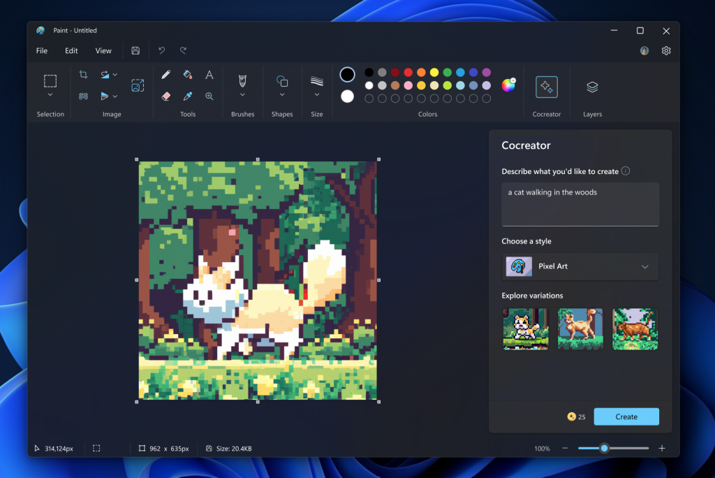 Microsoft testet einen DALL-E-basierten Bildgenerator in Paint für Windows 11-2 Microsoft testet einen DALL-E-basierten Bildgenerator in Paint für Windows 11-2