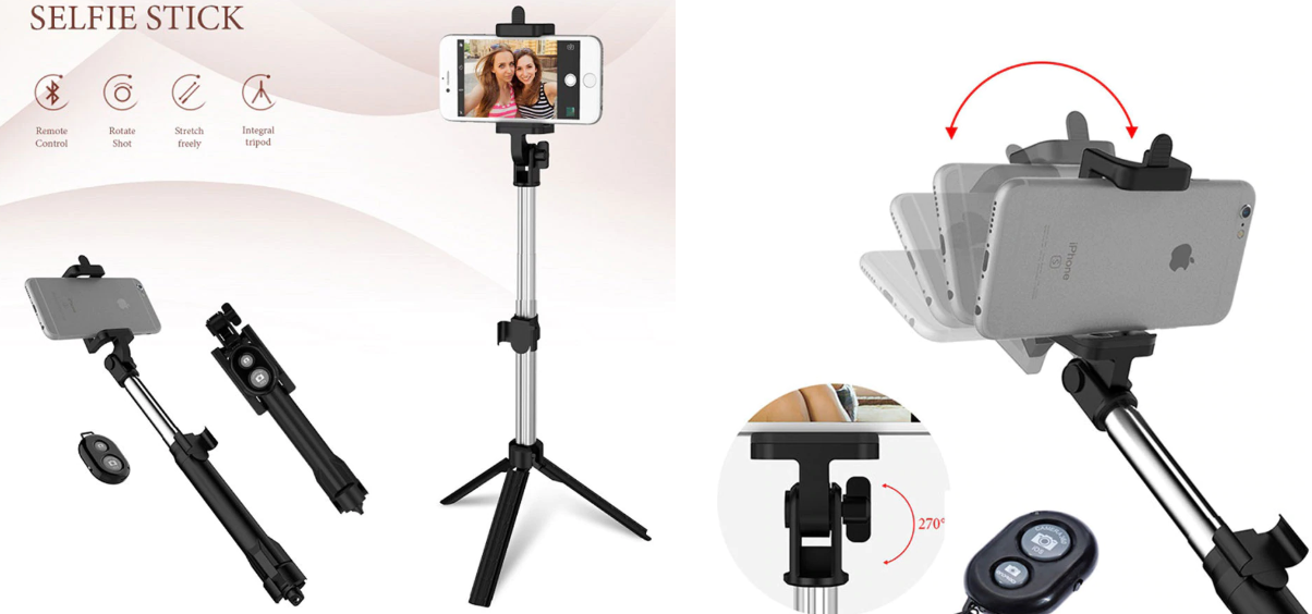 bluetooth selfie einbeinstativ Selfie-Stick mit Knopf